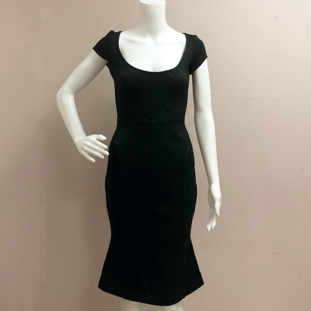 Zac Posen Emerald Green Cap Sleeve Dress
